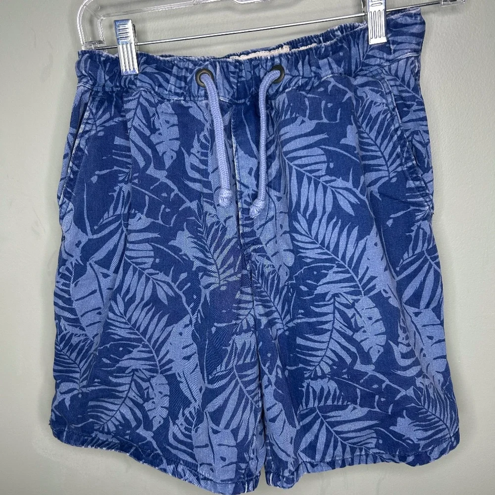 Men's Abercombie & Fitch blue tropical floral drawstring 3 pocket shorts - Picture 1 of 8
